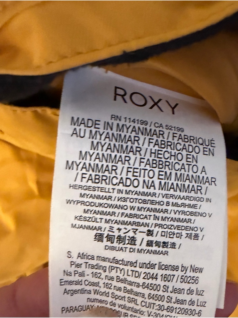 Roxy Women's Backyard Ski/Snowboard Pants Yellow - Picture 8 of 9